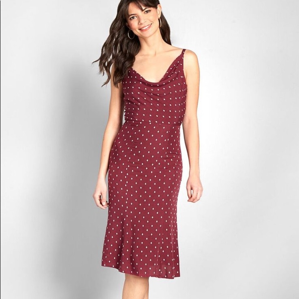 🥳NWOT Modcloth Slip Dress w/ Diamond Pattern